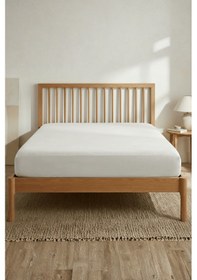 Resim %100 Pamuklu Penye Lastikli Çarşaf Tek/çift Kişilik Fitted Jersey 30 Cm Köşe Yüksekliği Krem 