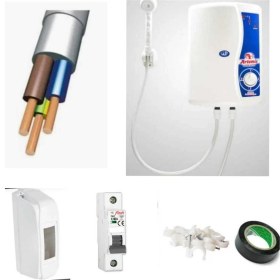 Resim Feyza Design Yüksek Güç Artemis 9000W Şofben Seti, 6mt Kablolu, Güç ve Performans 