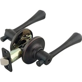 Resim TeknoKapsül 702431 Iki Yönlü Ayarlanabilir Kapı Kolu, Fırçalanmış Bronz, Gizlilik/yatak ve Banyo 
