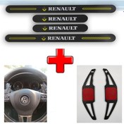 Resim Renault Captur Uyumlu Carbon Kapı Eşiği + F1 Kulakçık (550932620) 