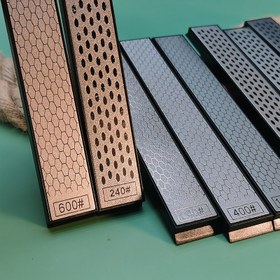 Resim 4'lü Elmas Kaplamalı Bileme Çubuğu Seti Mutfak Bıçak Sistemleri İçin 