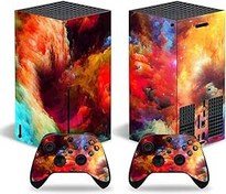 Resim Xbox Series X Konsol ve Denetleyici için ROIPIN Kaplama, X-Box Series X için Çıkartmalar Vinil Çıkartmalar Film, Oyun Koruyucu Aksesuarları (Dazzling Cloud) 