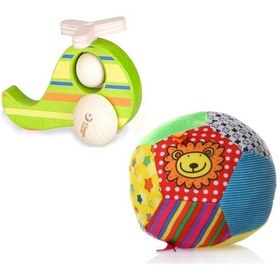 Resim Calimera Toys 2'li Set Cw Ahşap Helikopter Ve Biba Top 