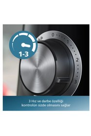 Resim Phılıps HR3030/00 5000 Serisi Blender, 1200W Problend Plus Motor, 2 Litre Cam Hazne, 3 Hız ve Darbe Özelliği, Makinede Yıkanabilir Parçalar 