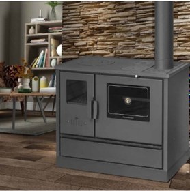 Resim Hoşseven Ateş Tuğlalı Şömine Kuzine Fırınlı Uyuyan Kömür Soba 