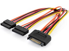 Resim DIGITUS AK-430405-003-M 15E SATA=\u003E2*15D SATA KABLO 