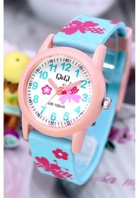 Resim Q&q Qcg9915 Kelebek Çiçek Desenli Su Geçirmez Kız Çocuk Kol Saati 