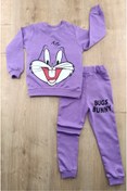 Resim diamondstar Kids Basic Tavşan Baskılı Pijama Takım 2-5 Yaş 