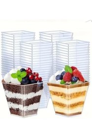 Resim STOREMAX goldwhirl Kübik Prizma Kase Mika Kapaksız Sunum Kabı 20'li 200 CC trendflash 467437 