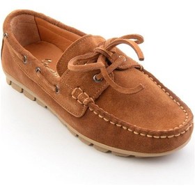 Resim Bambi Taba Hakiki Deri Kadın Loafer Ayakkabı K01680000302 