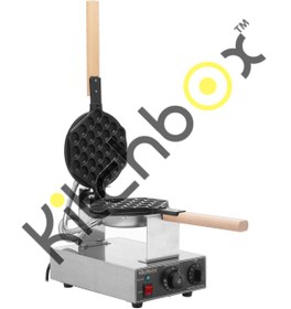 Resim Kitchbox Bubble Waffle Makinesi (extra güçlendirilmiş teflon ve element) 