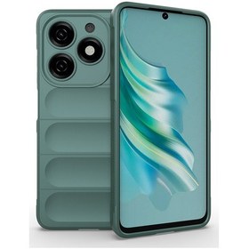 Resim Tecno Spark 20c Kılıf Elde Tutma Kolaylıkla Kaydırmaz Kenar Line Dizayn Optietnik Kapak Koyu Yeşil 