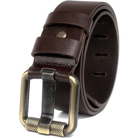 Resim Hakiki Manda Derisi Erkek Kot Kemeri 4,5cm Borulu Toka 