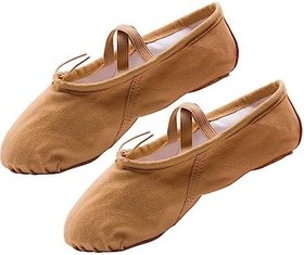 Resim SOIMISS 1 Çift Bale Ayakkabıları Terlik Streç Kanvas Bale Terlikleri Bale Pilates Ayakkabıları Kız Daireler Bale Dansçısı Ayakkabıları Tek Bale Ayakkabısı Bale Terliği Yoga Ayakkabıları 