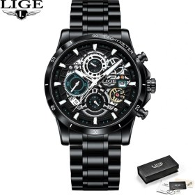 Resim Hanyang Mavi Siyah Lıge Yeni Saatler Erkek Lüks Marka Büyük Kadran Izle Erkekler Su Geçirmez Kuvars Kol Saati Spor Chronograph Saat Relogio Masculino (Yurt Dışından) 