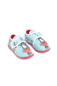 Resim Gezer Kışlık Kız Çocuk Cırt Cırtlı Ayarlanabilir Rahat Taban Panduf Ev Kreş Ayakkabı 