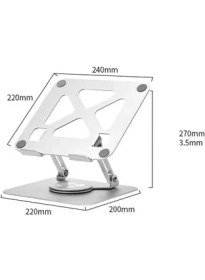 Resim Taşınabilir Katlanabilir Folding Alüminyum Notebook Stand Alüminyum Ayarlanabilir Açı ve Katlanabilir Portatif Rahat Kullanım 11 Inç 17 Inç Dizüstü Bilgisayar ve Laptop Stant | X2 