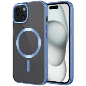 Resim iPhone Uyumlu 15 Kılıf Mat Tasarımlı Magsafe Wireless Şarj Özellikli Zore Mat Setro Kapak Caselab 