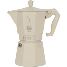 Resim Karokstore -: 6 Cups Ocak Üstü Espresso Pişirici - 270ML - Krem Renk - Alüminyum Gövde - Patentli Güvenlik Valfi - Tüm Ocak Türleri Için Uygundur (Indüksiyon Hariç) 