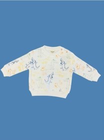 Resim Cantoy Erkek Bebek Dinazor Desenli Sweatshirt-15354 Ekru 