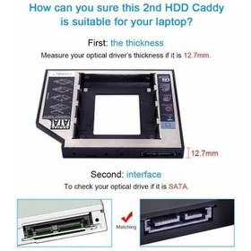 Resim 12.7Mm Hdd Caddy Kalın Dvd Rw Harddisk Laptop 12.7 Mm Cd Rom 2.5 