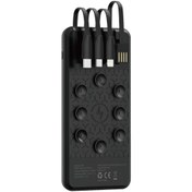 Resim Linkage LKP-49 10.000Mah , 5W , Mikro , Lightning Kablolu , LCD Göstergeli Kablosuz Şarjlı Powerbank 