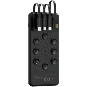 Resim Linkage LKP-49 10.000Mah , 5W , Mikro , Lightning Kablolu , LCD Göstergeli Kablosuz Şarjlı Powerbank 