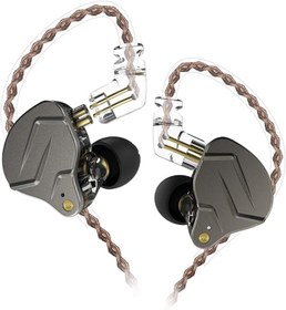 Resim KINBOOFI KZ ZSN Pro IEM Kulaklık, Çift Sürücülü KZ Kulakiçi 1BA 1DD Kulak Monitöründe Yüksek Sadakat Şarkıcılar için Çıkarılabilir Kablo ile En İyi Kulakiçi Kulaklık (ZSN Pro Mikrofon Yok, Gri) 