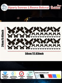 Resim Onur Reklam Holografik Kelebek Sticker Seti – Suya Dayanıklı 62’li Dekoratif Etiket 