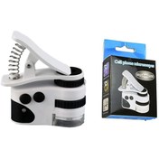 Resim - 60x Mini Cep Telefonu Için Mandallı Mikroskop Uv Ledli Büyüteç Model Al2431 