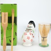 Resim 4 Parça Japon Tarzı Matcha Seti, Chasen Standı, Çay Kaşığı, Çay Mikser Tutacağı, Bambu Aksesuarlar, Çay Karıştırma Araçları, Noel için En İyi, Şükran Günü için Mükemmel 