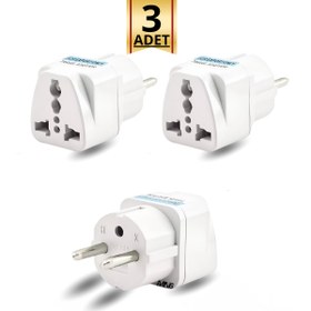 Resim MN6 M03 priz dönüştürücü/3 Adet/Amerikan Tipi Priz dönüştürücü-Dünya Ülkeler Arası Fiş Çevirici 