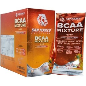Resim San Marco Bcaa Mıxture Karışık Meyve Aromalı 23 gr x 14 adet saşe 