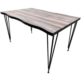 Resim Evim-E Aksesuar Eko 70x120 Cm Kütük Desenli Sabit Tel Masa(MUTFAK&CAFE MASASI) 