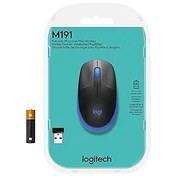 Resim Logitech M190 kablosuz fare, iki elle kullanım için kavisli tasarım, 18 ay pil ömrü artı güç tasarrufu modu, USB alıcısı, geniş tekerlek ve tuşlar sayesinde hassas kontrol - mavi 