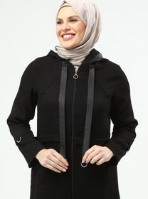 Resim Kapşonlu Kap Siyah | 90141 - 50 / Siyah 