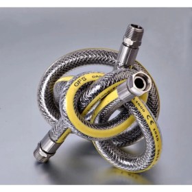Resim Ocak Fırın Doğalgaz Bağlantı Fleksi Extra Korumalı Hortum 0.75 cm ( Lisinya ) 