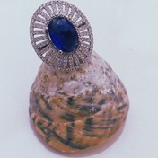 Resim Oval Taşlı Bayan Gümüş Yüzük 