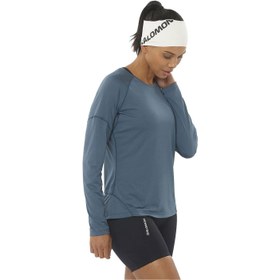 Resim Salomon Cross Run Ls Kadın Mavi Koşu Tişört 