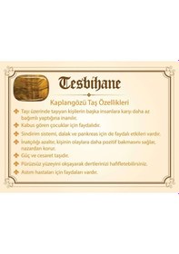 Resim Koleksiyonluk 925 Ayar Gümüş Püsküllü Küre Kesim Yeşil Kaplangözü Doğaltaş Tesbih 