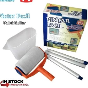 Resim Ethab Ticaret Pintar Facil Pratik Damlatmayan Boya Rulosu ve Fırçası 