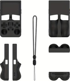 Resim Cloud011 R36 Max Taşınabilir Retro Konsol İçin Siyah Silikon Kılıf Toz Geçirmez Çizilmeye Dayanıklı 