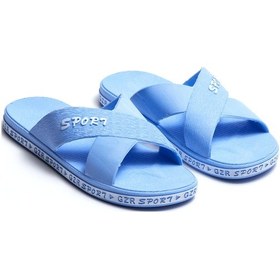 Resim Gezer 13090 Erkek Kaydırmaz Deniz Plaj Havuz Banyo Günlük Terlik Mavi 