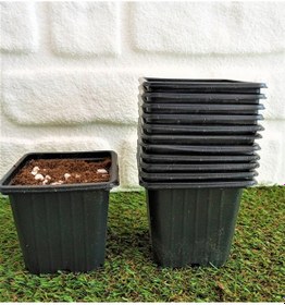 Resim Kare Üretim Saksısı 90 Adet 9X9X8 Cm Vakum Saksı Fide Saksısı 