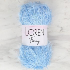 Resim Loren Furry Bebe Mavisi El Örgü İpi - RF007 - 34046 