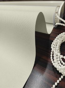 Resim İthal Kalın Krem Zebra Stor Güneşlik Perde Etek Dilimsiz Alüminyum Kasa 1. Kalite Krem 