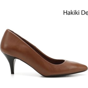 Resim Gönderi(R) Gönderi R Taba Antik Sivri Burun Orta İnce Topuklu Stiletto Taba 