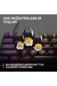 Resim Steelseries Apex 9 Mini Mekanik Oyun Klavyesi Kablolu Kare Tuş Formu ile Oyun İçin Tasarlandı 