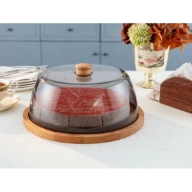 Resim WLLN Swan Kek Fanusu 29 cm Füme 