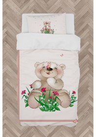 Resim Mekta Home Bebek Ve Çocuk Odası Ayıcık Ve Çiçek Desenli Nevresim Takımı 